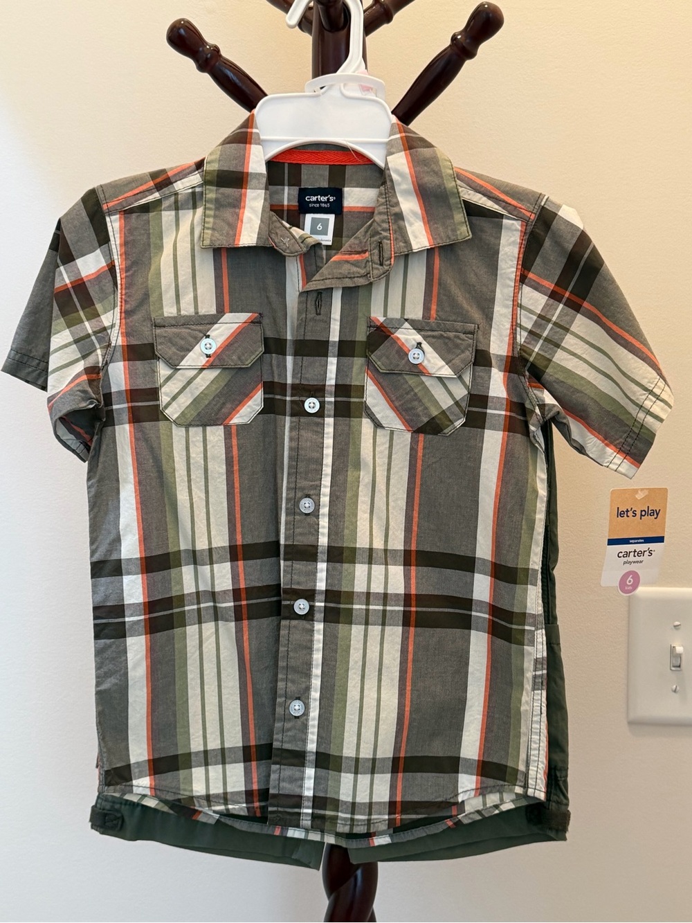 Carter's Boy’s set Plaid Button-Down Shirt - and Short